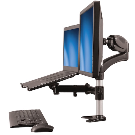 Startech.Com Single-Monitor Arm - Laptop Tray - One-Touch Height Adjust ARMUNONB